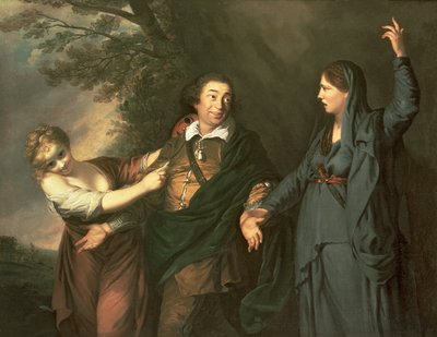 David Garrick between the Muses of Tragedy and Comedy by Joshua Reynolds